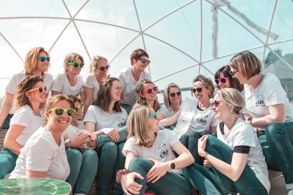 Bulle de douceur, photo de groupe originale enterrement de vie de jeune fille